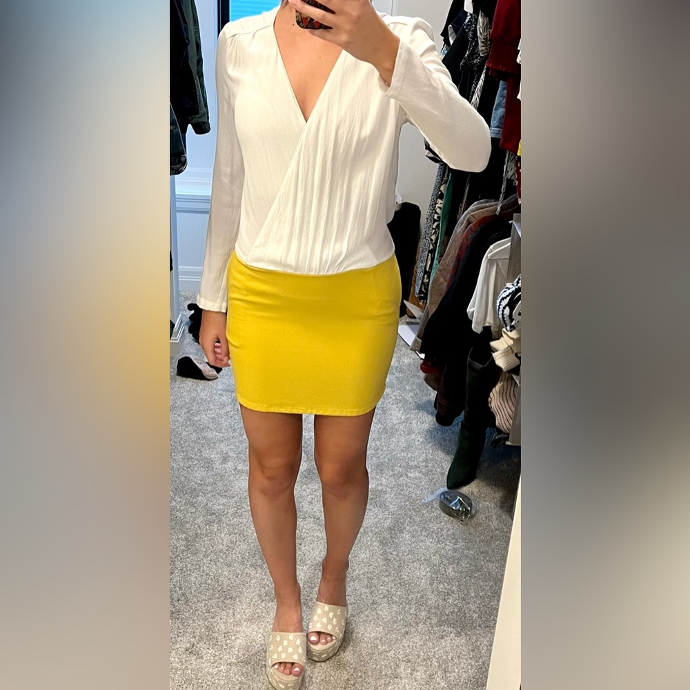 See U Soon white and yellow dress